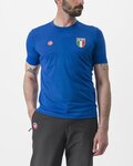 CASTELLI Cyklistické triko s krátkým rukávem - ITALIA MERINO - modrá