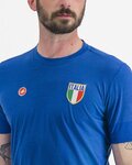 CASTELLI Cyklistické triko s krátkým rukávem - ITALIA MERINO - modrá