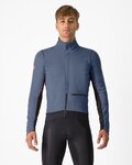 CASTELLI Cyklistická zateplená bunda - ALPHA DOPPIO ROS - modrá