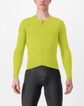 CASTELLI Cyklistický dres s dlouhým rukávem zimní - FLY LS - žlutá