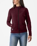 CASTELLI mikina - MILANO 2 FULL ZIP W FLEECE - bordó