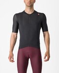 CASTELLI Cyklistický dres s krátkým rukávem - ESPRESSO - antracitová
