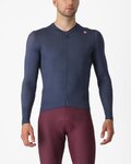 CASTELLI Cyklistický dres s dlouhým rukávem letní - ESPRESSO - modrá