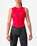 CASTELLI Cyklistické triko bez rukávů - PRO MESH W - červená