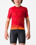 CASTELLI Cyklistický dres s krátkým rukávem - AERO KID - červená