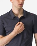 CASTELLI polokošile - MERINO POLO - antracitová