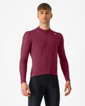 CASTELLI Cyklistický dres s dlouhým rukávem zimní - ESPRESSO THERMAL - bordó