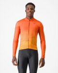 CASTELLI Cyklistický dres s dlouhým rukávem zimní - UNLIMITED THERMAL - oranžová