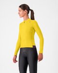 CASTELLI Cyklistický dres s dlouhým rukávem zimní - ESPRESSO THERMAL W - žlutá