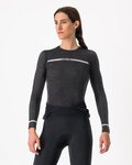 CASTELLI Cyklistické triko s dlouhým rukávem - MERINO SEAMLESS W - černá