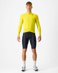 CASTELLI Cyklistický dres s dlouhým rukávem zimní - AERO RACE - žlutá