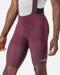 CASTELLI Cyklistické kalhoty krátké s laclem - PREMIO EVO - bordó