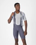 CASTELLI Cyklistické kalhoty krátké s laclem - AERO RACE S - šedá