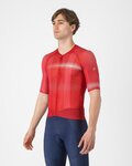 CASTELLI Cyklistický dres s krátkým rukávem - CLIMBER´S A/C - červená