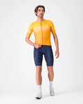 CASTELLI Cyklistický dres s krátkým rukávem - UPF - oranžová