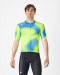 CASTELLI Cyklistický dres s krátkým rukávem - VORTICE - modrá/žlutá