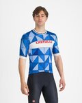 CASTELLI Cyklistický dres s krátkým rukávem - HERITAGE - modrá