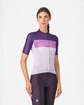 CASTELLI Cyklistický dres s krátkým rukávem - ELEGANTE - fialová/růžová/bílá