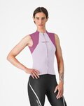 CASTELLI Cyklistický dres bez rukávů - SOLE - fialová/bílá
