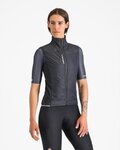 CASTELLI Cyklistické kalhoty krátké s laclem - UNLIMITED ENDURANCE W DT - černá