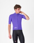 CASTELLI Cyklistická větruodolná bunda - DO.DI.CI. SHORT SLEEVE - fialová