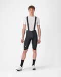 CASTELLI Cyklistické kalhoty krátké s laclem - OMLOOP THERMAL - černá