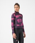CASTELLI Cyklistický dres s dlouhým rukávem zimní - BLUR THERMAL - černá/fialová