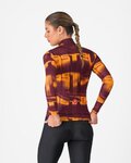 CASTELLI Cyklistický dres s dlouhým rukávem zimní - BLUR THERMAL - červená/žlutá