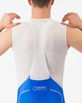 CASTELLI Cyklistické kalhoty krátké s laclem - AERO RACE S KIT - modrá
