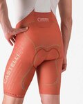CASTELLI Cyklistické kalhoty krátké s laclem - AERO RACE S KIT - červená