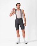 CASTELLI Cyklistické kalhoty krátké s laclem - ESPRESSO 2 - šedá