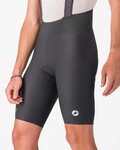 CASTELLI Cyklistické kalhoty krátké s laclem - ESPRESSO 2 - šedá