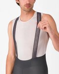 CASTELLI Cyklistické kalhoty krátké s laclem - ESPRESSO 2 - šedá