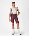 CASTELLI Cyklistické kalhoty krátké s laclem - ESPRESSO 2 - bordó