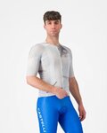 CASTELLI Cyklistický dres s krátkým rukávem - AERO RACE 8S - stříbrná