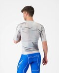 CASTELLI Cyklistický dres s krátkým rukávem - AERO RACE 8S - stříbrná