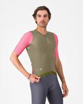 CASTELLI Cyklistický dres s krátkým rukávem - CORRETTO - růžová/hnědá