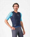 CASTELLI Cyklistický dres s krátkým rukávem - CORRETTO - modrá/tyrkysová