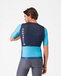 CASTELLI Cyklistický dres s krátkým rukávem - CORRETTO - modrá/tyrkysová