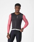 CASTELLI Cyklistický dres s dlouhým rukávem letní - CORRETTO LS - černá/růžová