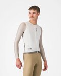 CASTELLI Cyklistický dres s dlouhým rukávem letní - CORRETTO LS - béžová/ivory