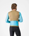 CASTELLI Cyklistický dres s dlouhým rukávem letní - CORRETTO LS - hnědá/modrá