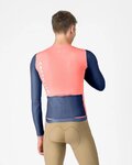 CASTELLI Cyklistický dres s dlouhým rukávem letní - CORRETTO LS - růžová/modrá