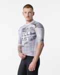 CASTELLI Cyklistický dres s krátkým rukávem - STRATUS LOGO - bílá/šedá