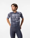 CASTELLI Cyklistický dres s krátkým rukávem - STRATUS LOGO - modrá