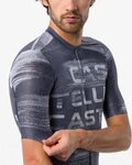 CASTELLI Cyklistický dres s krátkým rukávem - STRATUS LOGO - modrá