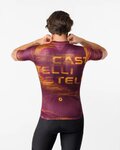 CASTELLI Cyklistický dres s krátkým rukávem - STRATUS LOGO - bordó