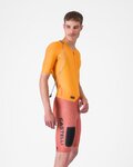 CASTELLI Cyklistická kombinéza - UNLIMITED - oranžová/červená