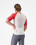 CASTELLI Cyklistický dres s krátkým rukávem - UNLIMITED ENDURANCE 3 - ivory/červená