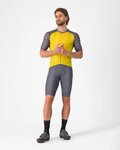 CASTELLI Cyklistický dres s krátkým rukávem - UNLIMITED ENDURANCE 3 - žlutá/šedá